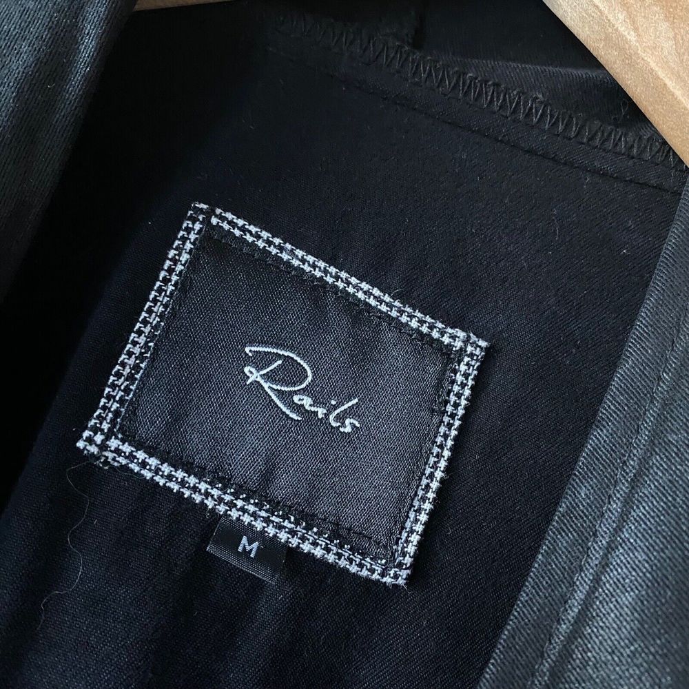 Rails Open Front Waterfall Black Jacket | Lightwe… - image 3